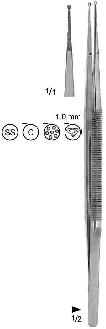 SERAMİK KAPLI MİKRO  PENSET 1.0MM 21CM